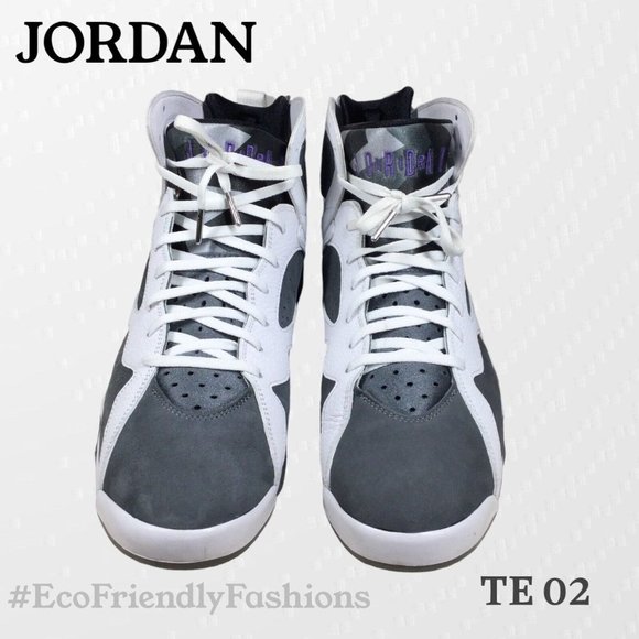 Nike Air Jordan 7 Retro Flint Men's White & Gray Sneaker Size 14 CU9307-100 - Picture 2 of 7